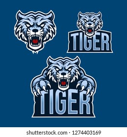 Set mascot logo tiger
