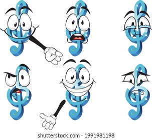 Set of Mascot Music Key. Vector illustration sketch comic collection ideal for printing on any materials, ready to use as a poster, t-shirt, banner and other. Vector eps illustration.