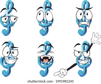 Set of Mascot Music Key. Vector illustration sketch comic collection ideal for printing on any materials, ready to use as a poster, t-shirt, banner and other. Vector eps illustration.