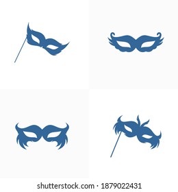Set of Mask icon design vector template, Party supplies design concept, Icon symbol, Illustration