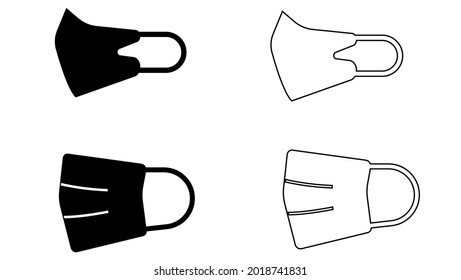 conjunto de iconos de máscara para su uso en el diseño