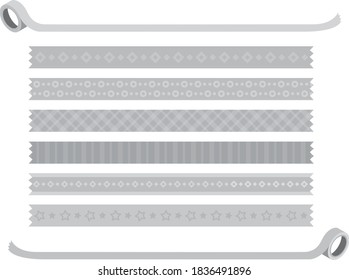 Set of masking tape-like material