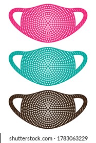 Set masks with regular round pattern.