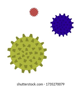 A set of massage balls for massage and self-massage. Vector illustration.