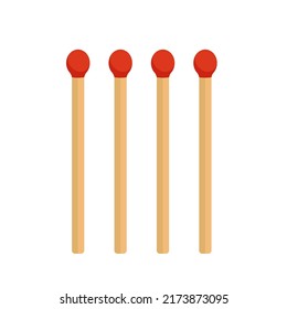 set of matches flat style vector illustration