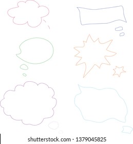 Set of matches of speech balloon on a white background