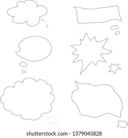 Set of matches of speech balloon on a white background
