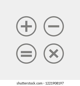 Set of mathematical signs. Mathematical symbols icons