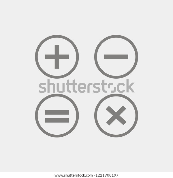 Set of\
mathematical signs. Mathematical symbols\
icons