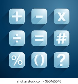 Set of Mathematical Symbols : Vector Illustration