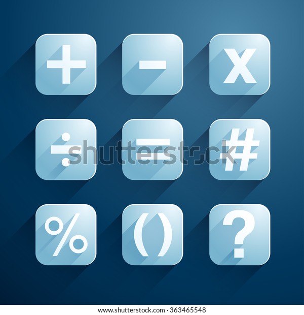 Set of\
Mathematical Symbols : Vector\
Illustration