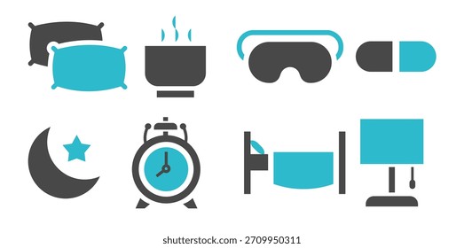 conjunto de colchón colchón Ilustración vectorial
