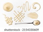 Set mayonnaise, sauce. Illustration on a transparent background.