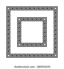 Set Meander Borders Ancient Seamless Square Stock Vector (Royalty Free ...