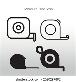 set of measure tape icon,  line isolated or logo isolated sign symbol vector, outline and stroke style Collection of high-quality color style vector illustration,