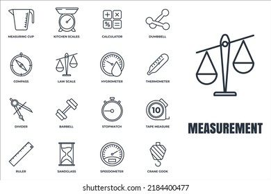 Set Measuring Icon Logo Vector Illustration Stock Vector (Royalty Free ...