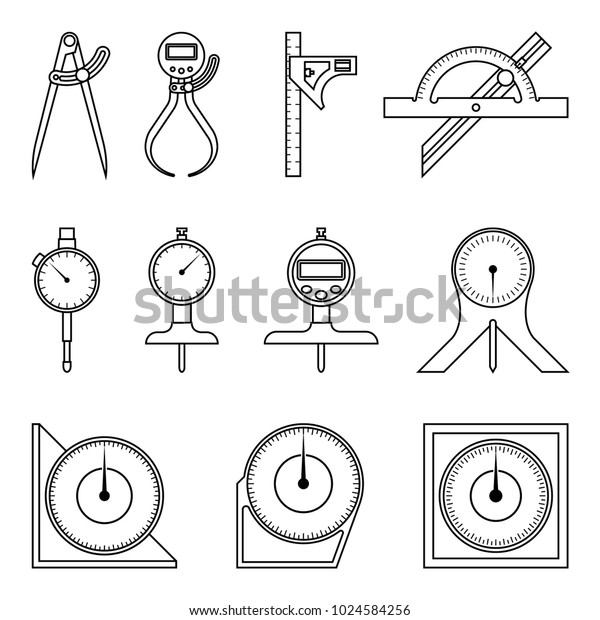 Set of measuring tools\
vector icon