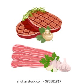 Set of meat products