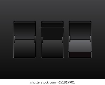 Set of mechanical scoreboard digits. Blank.