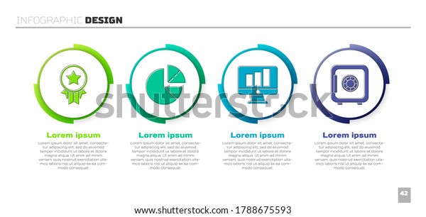 Set Medal Star Pie Chart Infographic Stock Vector (Royalty Free ...