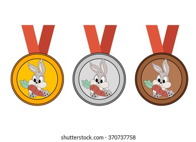 Set of medals for children
