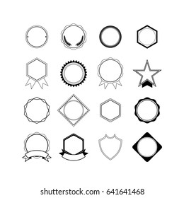 Set of medals isolated on white. label designs.