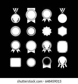 Set of medals isolated on white. label designs.