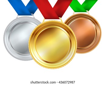set of medals on white. vector illustration