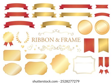 A set of medals and ribbons that can be used for rankings, etc.