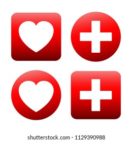 Set Medecine and Health flat icons – stock vector