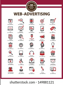 Set Media - Advertising Icons,vector