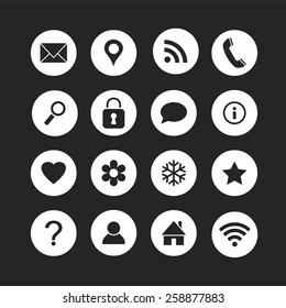 Set of media and communication vector icons