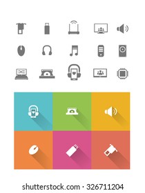 Set of Media icons