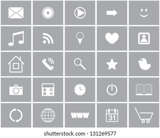 set of media icons for web and app. EPS 8