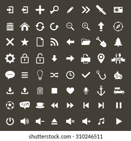 Set media icons for web design.