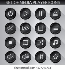 SET OF MEDIA PLAYER ICONS 02