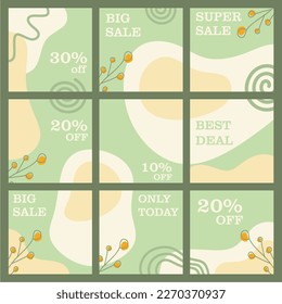 set media social post template digital marketing concept promotion sale product
