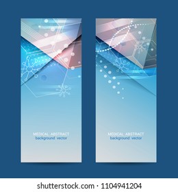 Set of Medical Banners vector illustration. EPS 10.