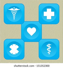 Set of medical banners or website headers. EPS 10.