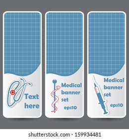 Set of medical banners or website headers 