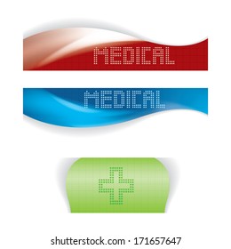 Set of medical banners or website headers 