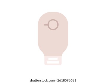 conjunto de uma ilustração de saco de colostomia de dispositivo médico