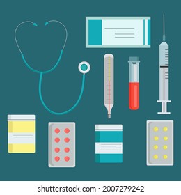 A set of medical doctor's items for use in web design