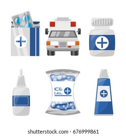 set medical first aid kit to pharmacy urgency