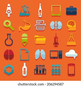 Set of medical flat icons