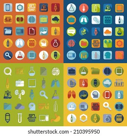 Set of medical flat icons
