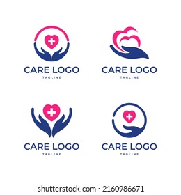 Set of Medical health care logo vector design template