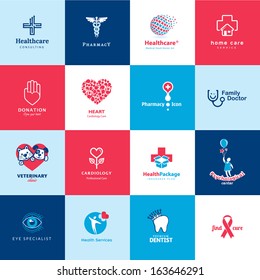 Set of medical and healthcare icons   