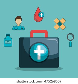 set medical healthcare icons vector illustration design
