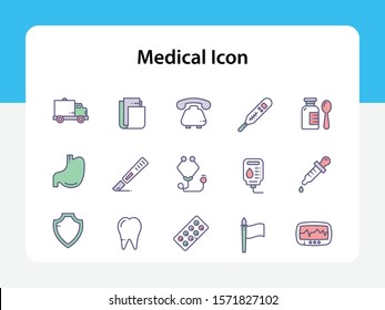 set of in medical icon